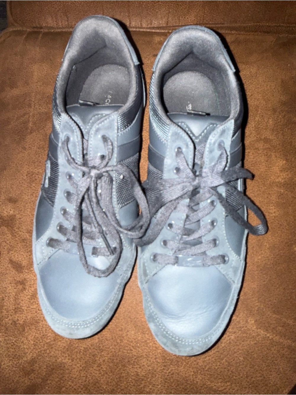 Lacoste Men's Gray Lace-Up Sneakers